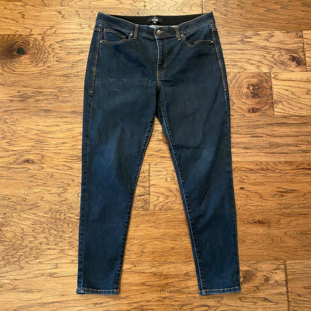 LuLaRoe Skinny Jeans Women 34 Dark Wash Indigo Elastic Waist Denim Pants